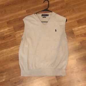 Polo Ralph Lauren Vest Beige Color Navy Logo